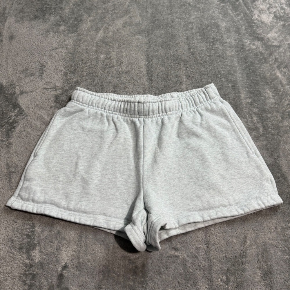 Tna Cozy Fleece Boyfriend Shorts Mint Blue High Rise Sweat Shorts Small